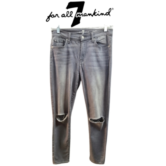 7 FOR ALL MANKIND ANKLE GWENEVERE ANKLE JEANS - Picture 1 of 5